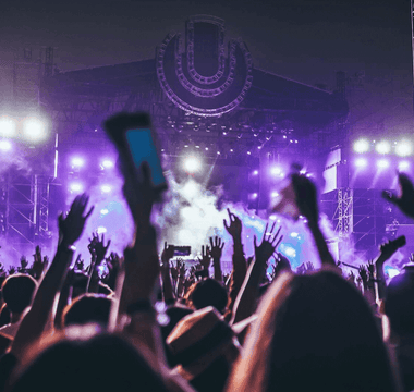 Audience at a major international music concert, showing the growing importance of live performances in today’s music industry.