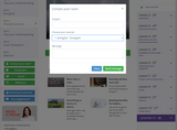 Modal window for contacting a tutor with a dropdown menu on an educational platform interface.