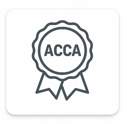Logo of ACCA on a white background