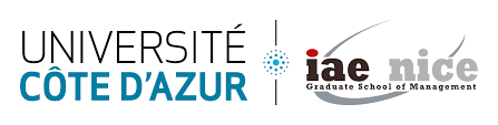 Logos of Université Côte d'Azur and IAE Graduate School of Management Nice on a white background