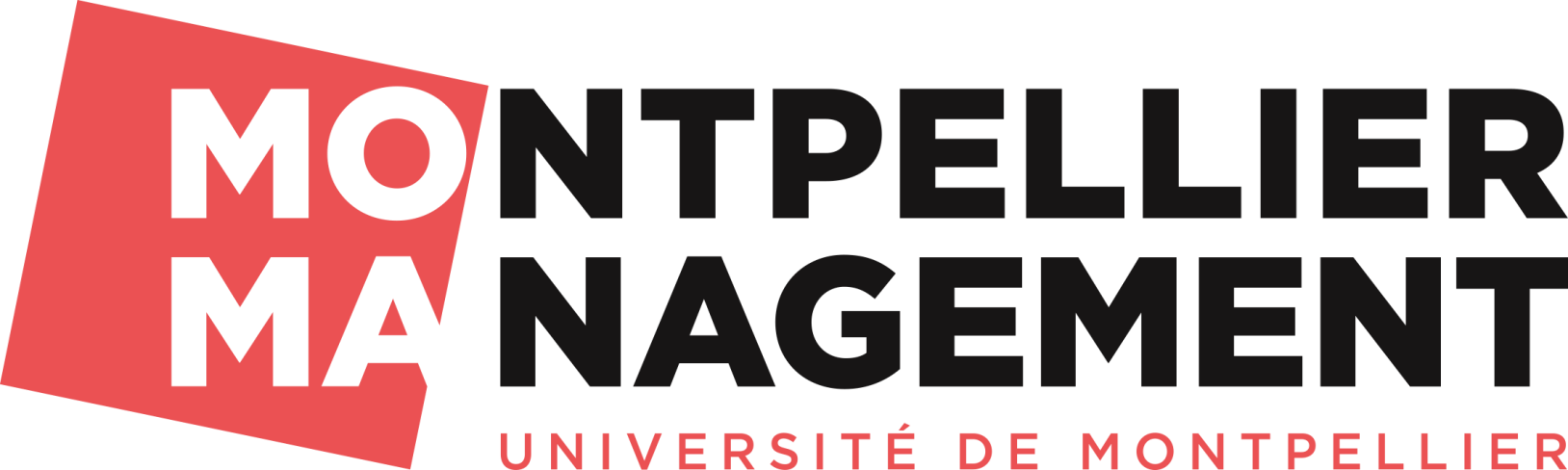Logo of Montpellier Management Universite de Montpellier with red and black design.