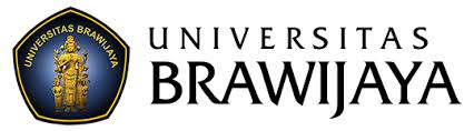 Logo and name of Universitas Brawijaya on a black background