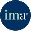 Logo with 'ima' text on a blue background