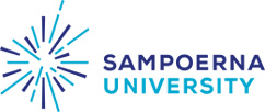 Logo of Sampoerna University with colorful design elements.