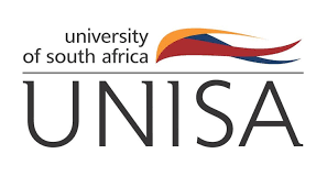UNISA logo with text and colorful design element on a white background
