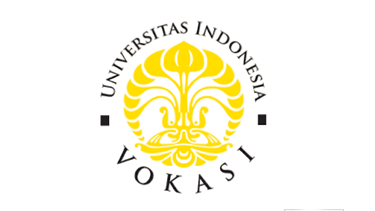 Logo of Universitas Indonesia with yellow emblem and text on a white background